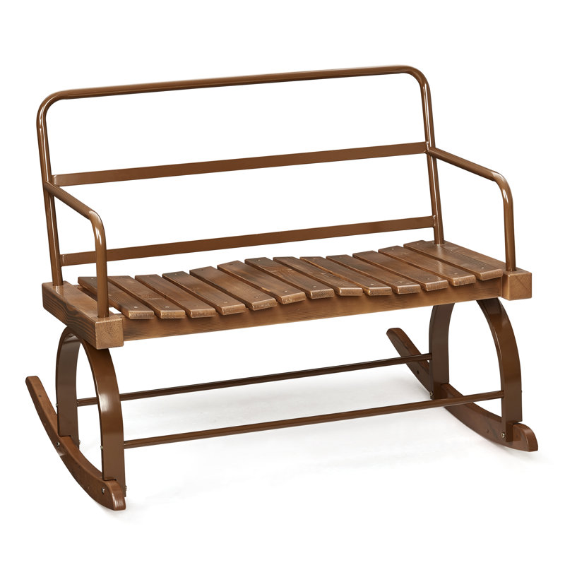 Chaise berçante d'extérieur en métal Ayled, Gris anthracite