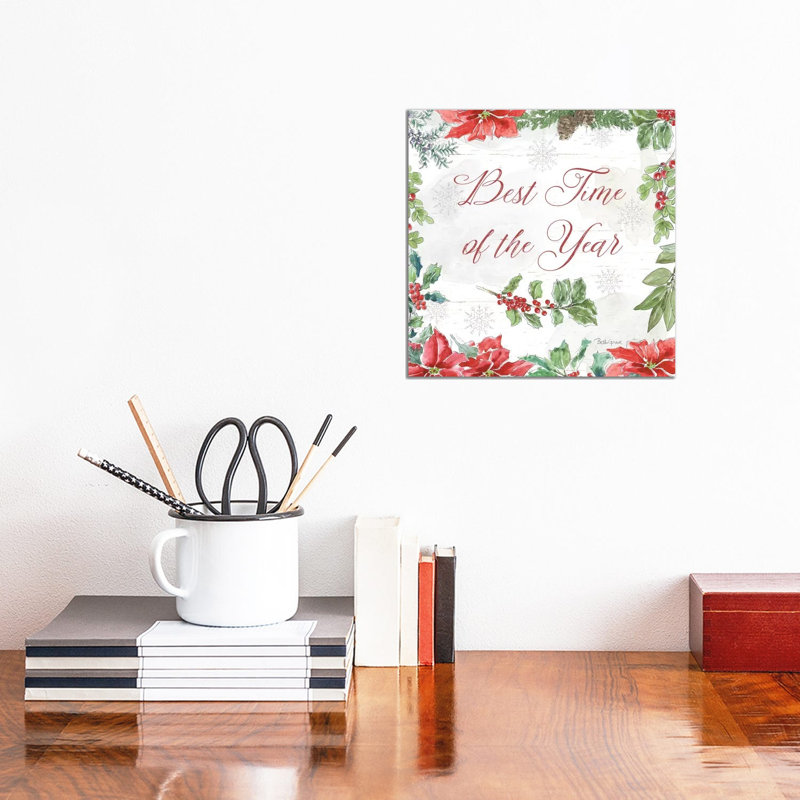 Farmhouse Holidays III 1 Piece Wrapped Canvas Wall Art, 30.48 cm H x 30.48 cm W