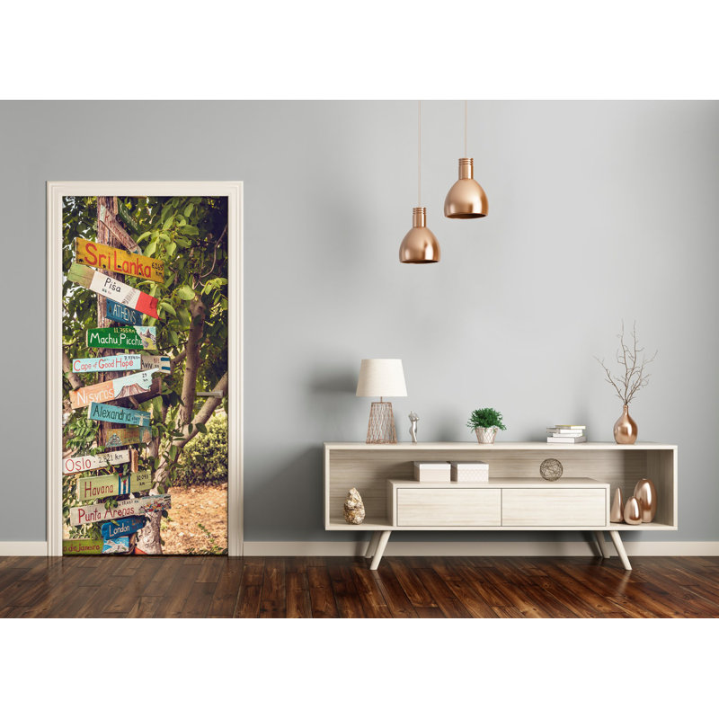 Signpost Home Door Decal