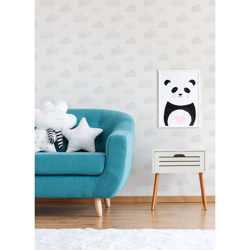Non-Pasted Geometric Wallpaper Roll, Gray