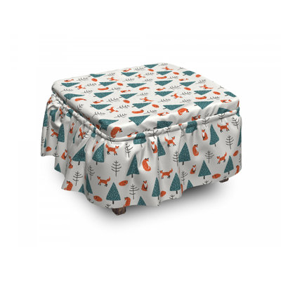 Box Cushion Ottoman Slipcover