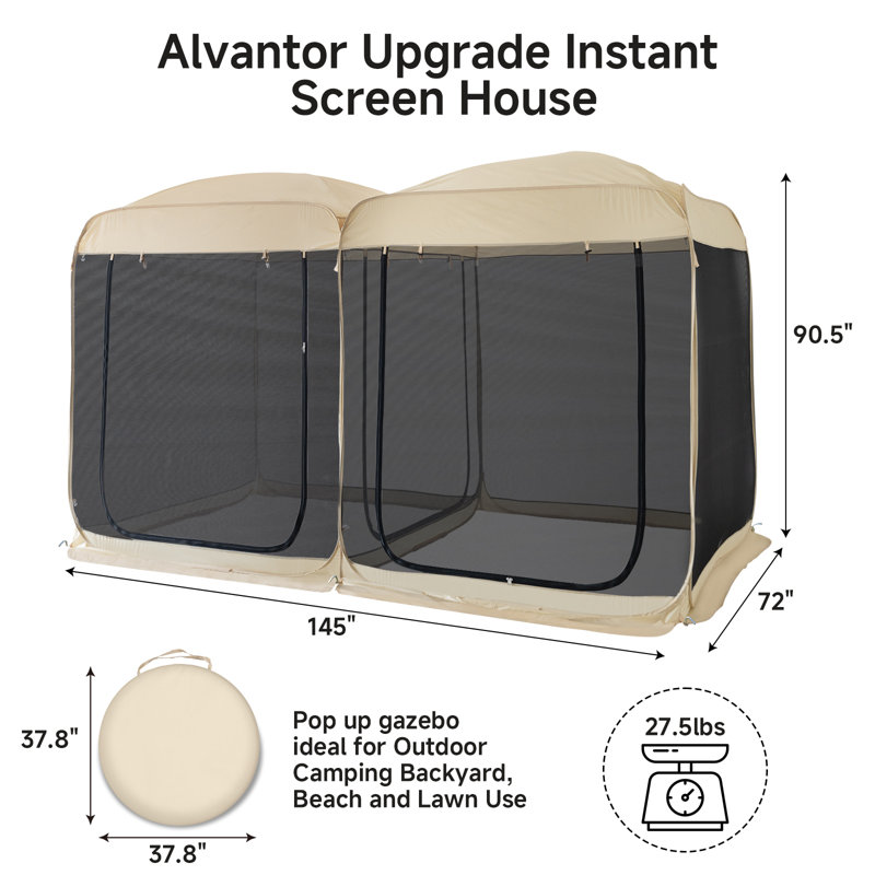 Pavillon de jardin escamotable Pop-Up, H 144,88 po x l 72,05 po x P 90,55 po