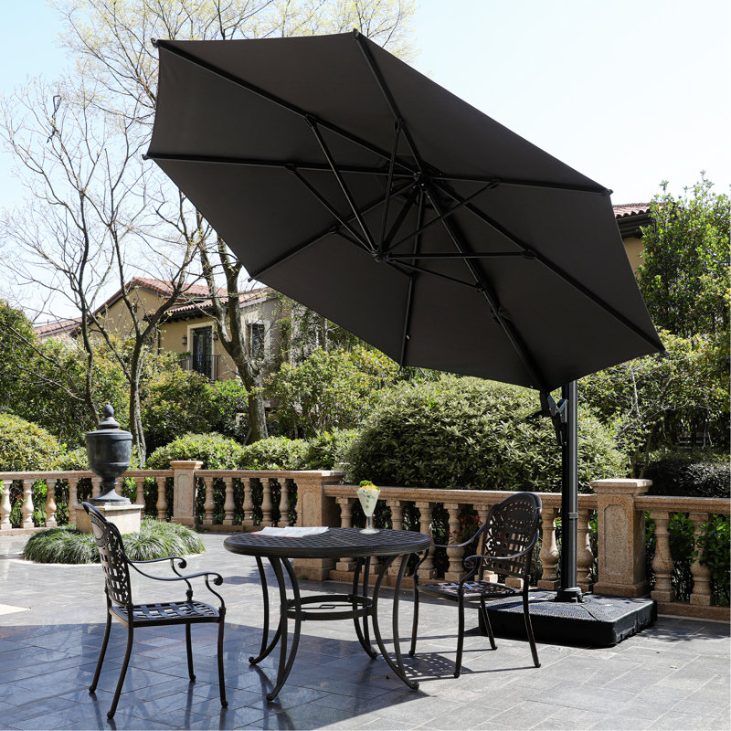 Parasol de patio cantilever, Gris