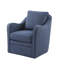 Fauteuil pivotant rembourré avec accoudoirs incurvés et coussin amovible Melby-1448810956