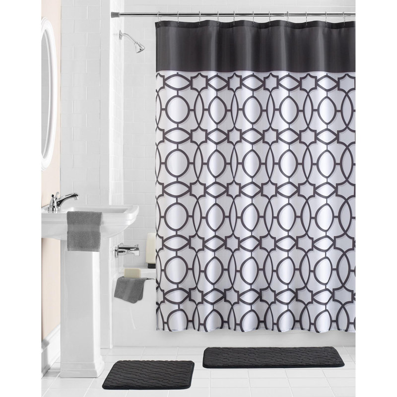 Ensemble de rideau de douche en polyester 15 pièces Uno