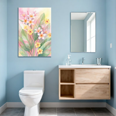 Plantes et fleurs Fleurs tropicales sur fond pastel doux