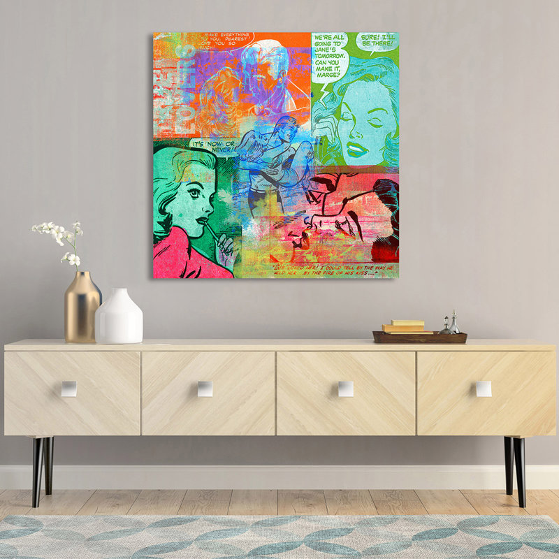 True Lovers by Eric Chestier - Wrapped Canvas Art Prints, 70cm H x 70cm W x 4cm D