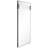 Acrylic Accent Rectangular Mirror Featuring Three Clear Acrylic Accent Rails on a Black Iron Frame