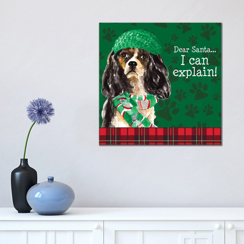 Christmas Puppy II 1 Piece Wrapped Canvas Wall Art, 45.72 cm H x 45.72 cm W