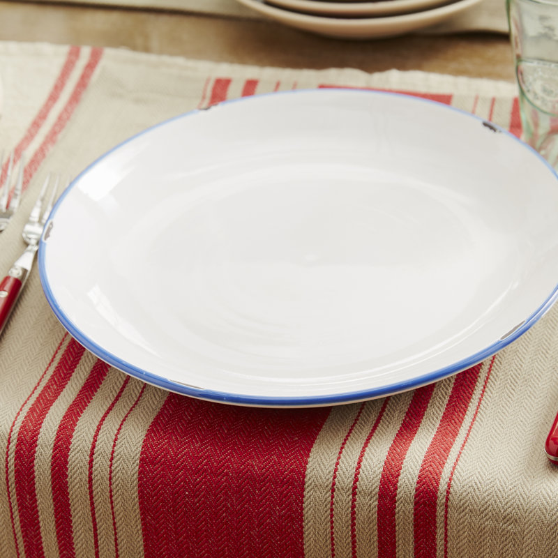 Canvas Home Tinware Stoneware Dinner Plate, White