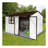 Metal Garden Sheds 10Ftx8ft Outdoor Storage Sheds White+Coffee With Window-113717580-113717581