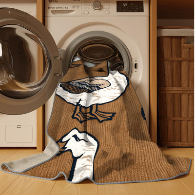 Washable Egyptian Goose Birds Area Rug