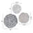 Textured Feather 3 Wall Decor In Grey Metal - 20", 17.25", 14.25" , For Indoor, Hook Ring Attachment Disc, Indoor Hanging, Rings