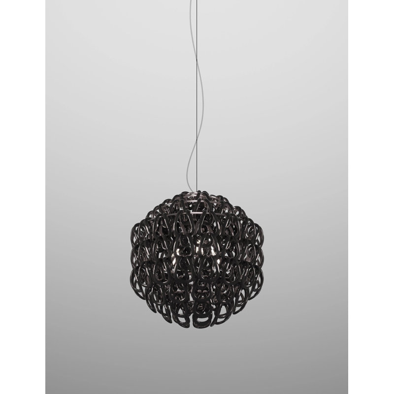 Giogali 3 - Light Chandelier, 19.5" H x 19.5" W x 19.5" D, Black, Glossy Chrome