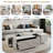 Rectangular Sliding Top Coffee Table With 2 Drawers And 2 Hidden Storage Compartments-1182720498