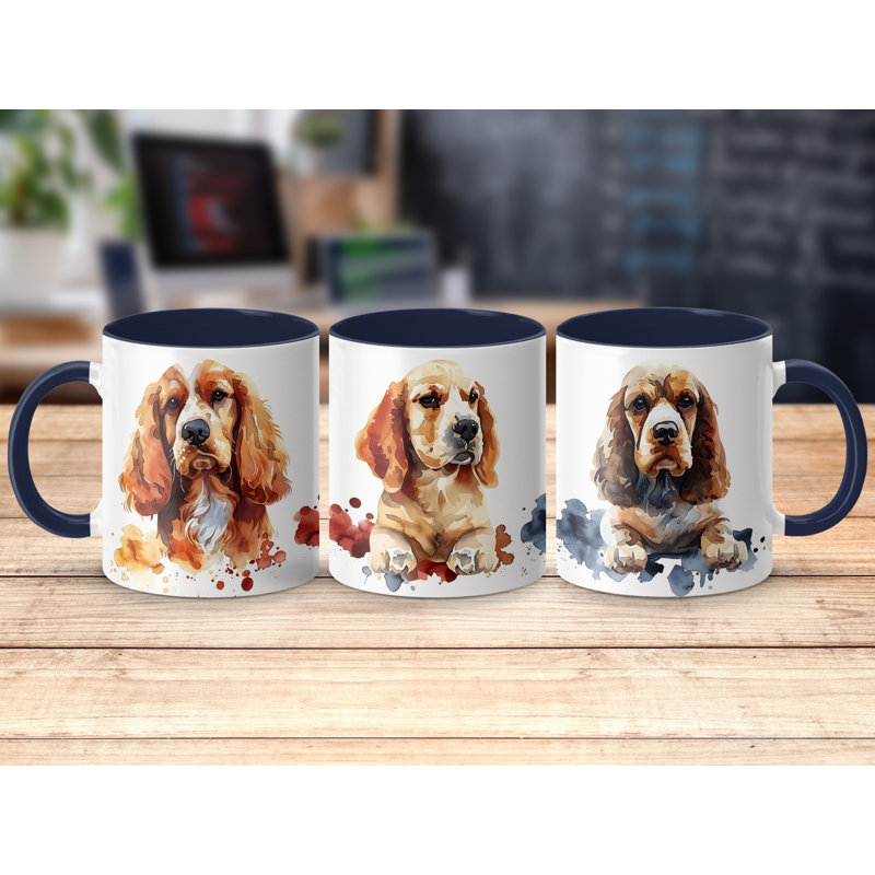 Ceramic Coffee Mug, 3, Navy