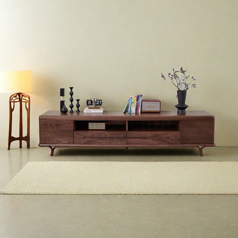 Light luxury pure solid wood TV cabinet