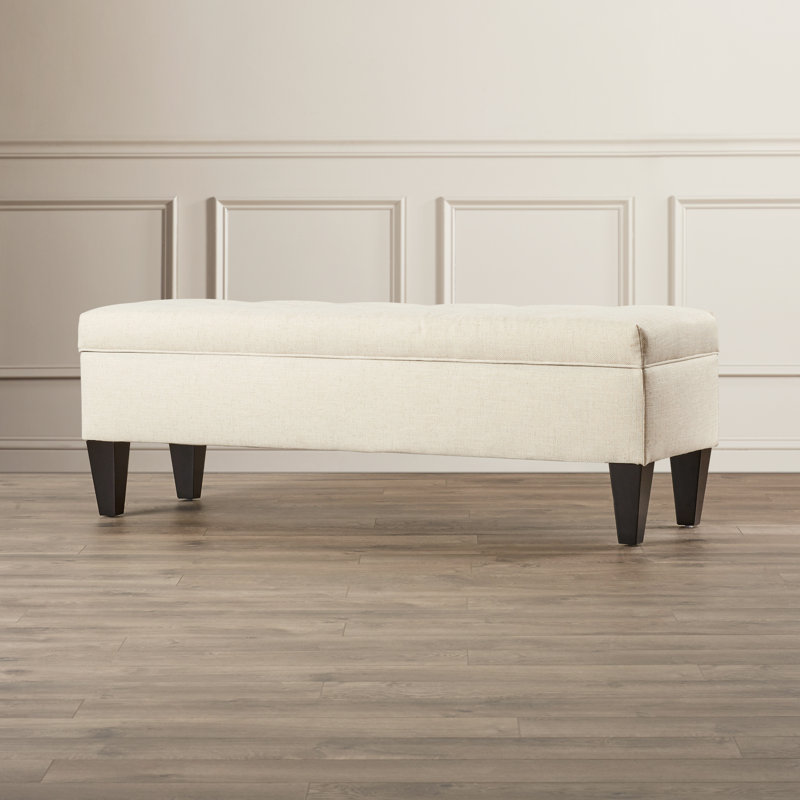 Potrero Upholstered Storage Bench, Arcadia Natural
