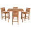 Ensemble bistro en teck avec table rectangulaire et tabourets Abacho-109480737-109480736