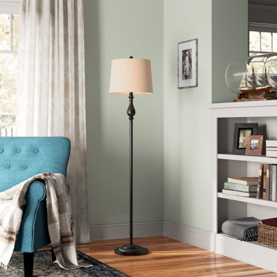 Janousek 60.5" Traditional Metal Floor Lamp with 3-Way Dimmable Roman Column Design for Living Room Bedroom