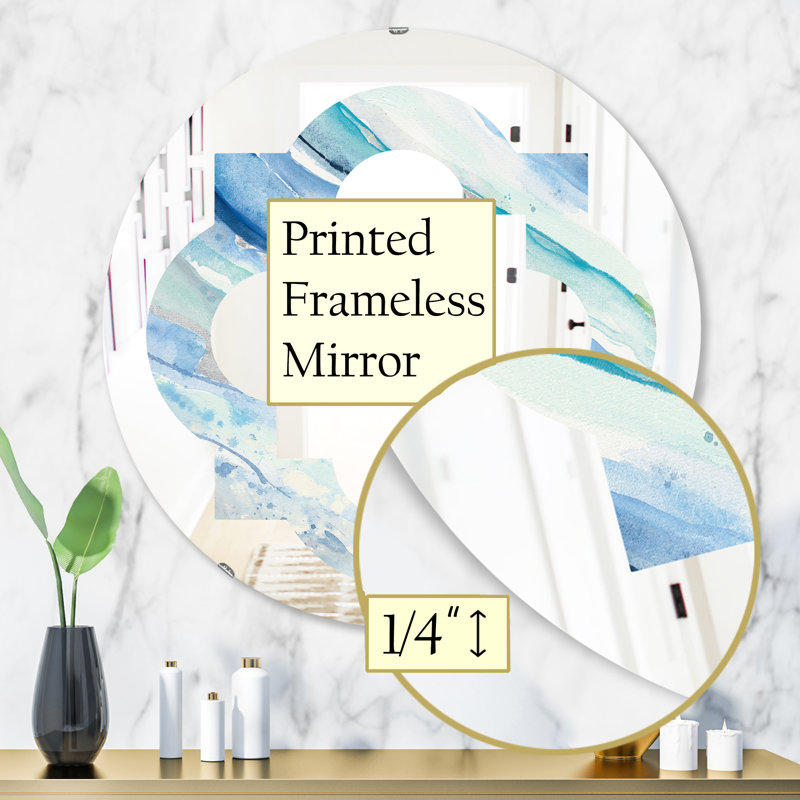 Miroir mural sans cadre Quatrefoil Spring I Eclectic, H 31,5 po x l po