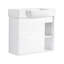 Meuble-lavabo compact et moderne avec évier en contreplaqué durable, conception peu encombrante