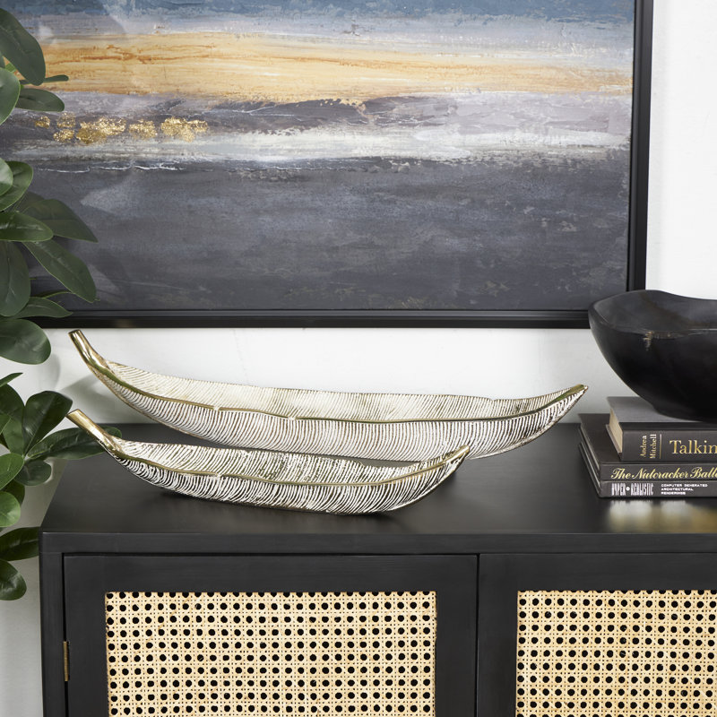 Bol décoratif en aluminium Razane - ensemble de 2