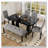 Modern Tufted Linen Dining Bench-1479484822