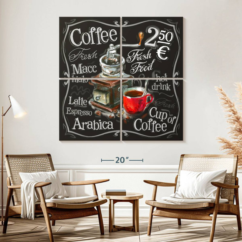 Yarlin Chalkboard Coffee, 57" H x 57" W