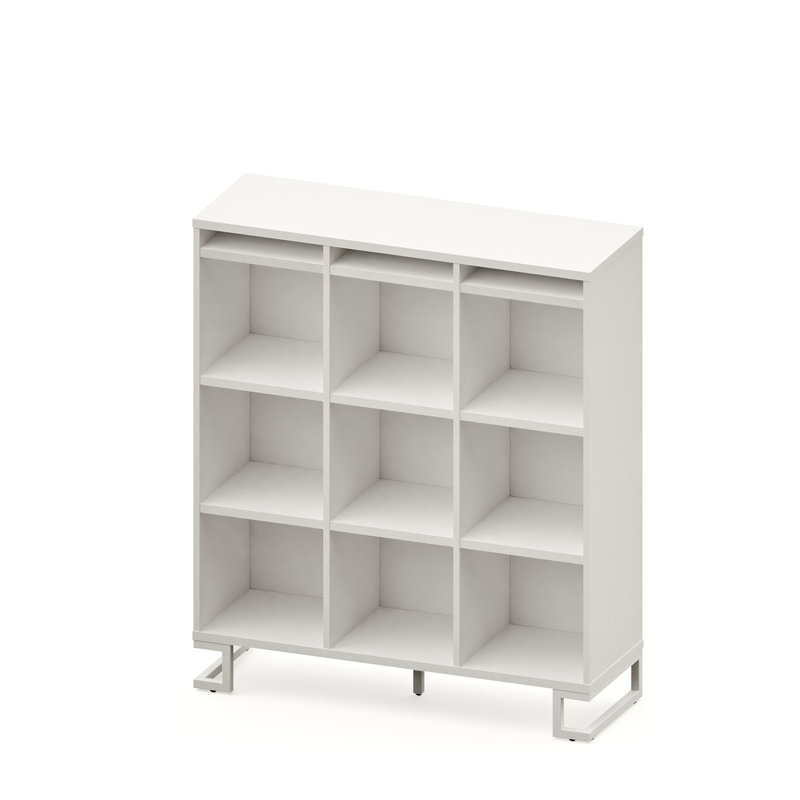 DeJuana 139cm H x 119cm W Cube Bookcase, White
