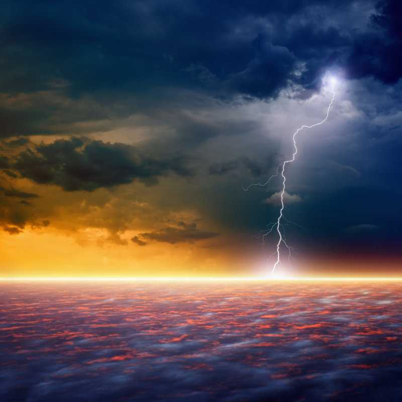 Dramatic Sunset - Photographie sur toile tendue, H 30 po x l 30 po