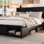 Bed Frame with Headboard and Wood Platform, Storage Headboard with Charging Station and LED, Bed Frame with Pet Bed, No Noise, No Box Spring Needed, Easy Assembly-1507668309-1481693104