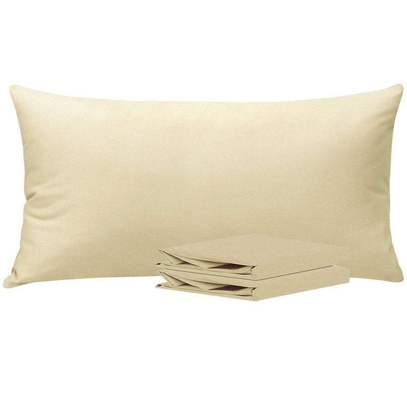 Taies d'oreiller de lit, 1800 taies d'oreiller en microfibre brossée avec fermeture à enveloppe - NTBAY, Kaki