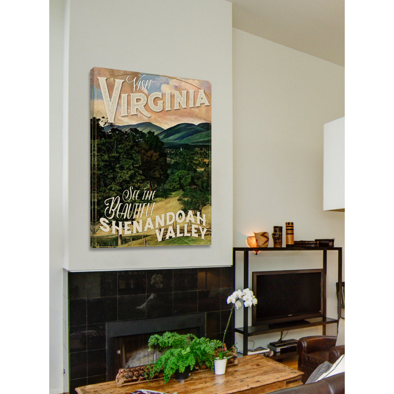 Travel Virginia by Curtis Publishing - No Frame Print on Canvas, 132cm H x 101cm W x 3.81cm D