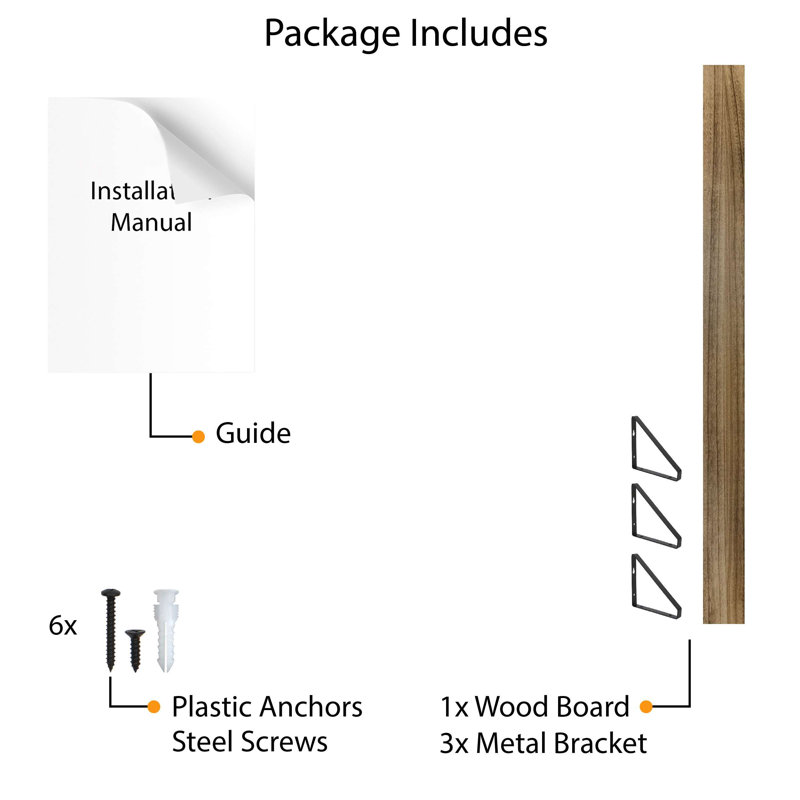 Batavia Paulownia Floating Shelf