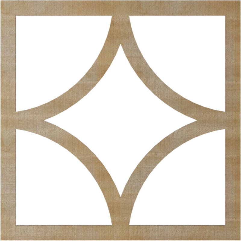 Médaillon de plafond ajouré en bois Statesman, Hickory, H 38 po x l 38 po x P 0,25 po