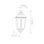 Favina Satin Black 42cm H Outdoor Wall Lantern