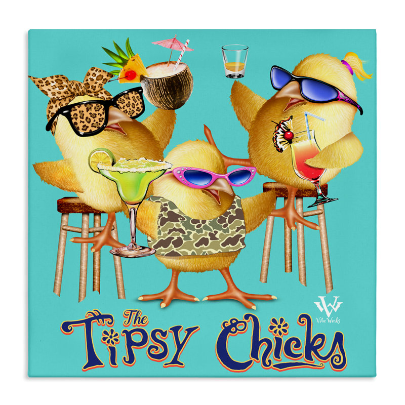 «Tipy Chicks Groovy Canvas», conception de Jim Baldwin, H 17 po x l 17 po