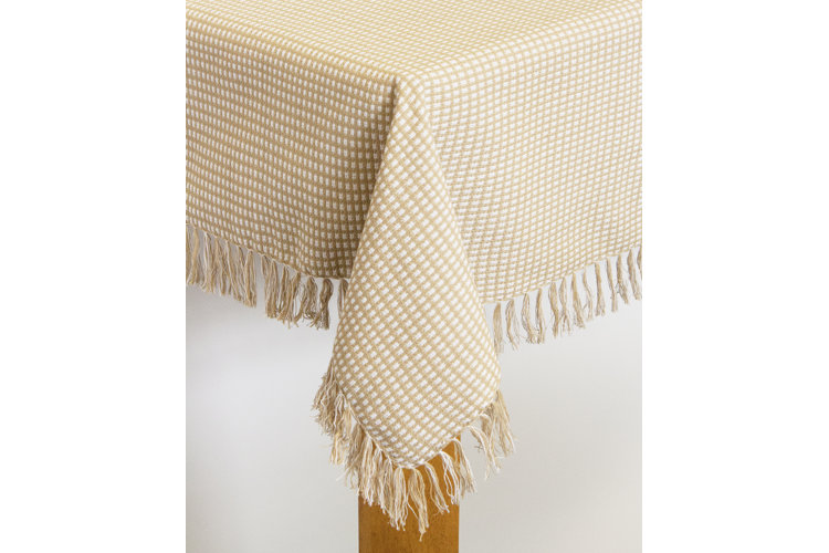 Chesnut Gingham 100% Cotton Tablecloth