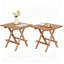 Ensemble de 2 tables de bout carrées en teck 19,6 po