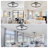 Cissline 20" Modern Black Flush Mount Ceiling Fan Light With Remote for Bedroom/living Room