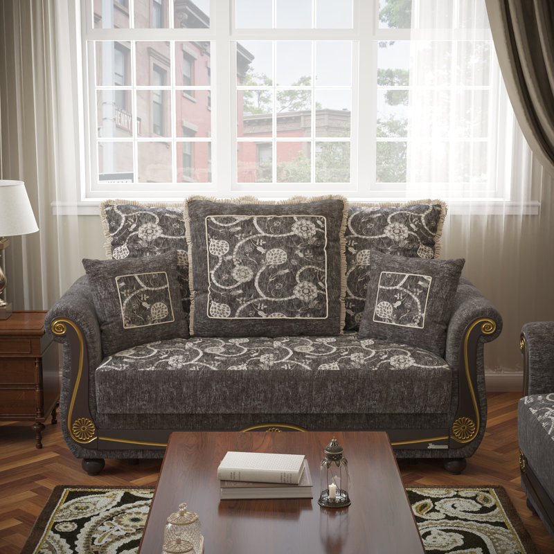 Causeuse convertible avec rangement Collection, Gris