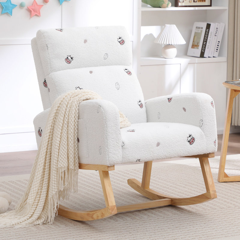 Fauteuil oscillant Teddy, Beige