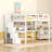 Full Size Loft Bed With Built-In Desk, Bookshelves And Storage Staircase