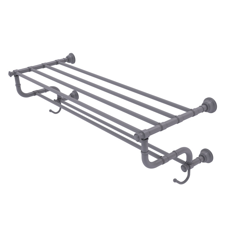 Porte-serviettes mural Freyja, Gris mat, P 12,5 po x l 26 po x H 10,6 po
