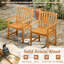 Chaises de salle à manger d'extérieur en bois d'acacia 4 pièces Gymax avec dossier incliné-1742997361