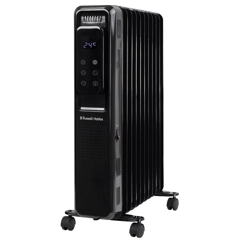 Russell Hobbs Rhofr2521b-d 2.5kw Digital Touch Control 11-fin Oil Filled Radiator, Black