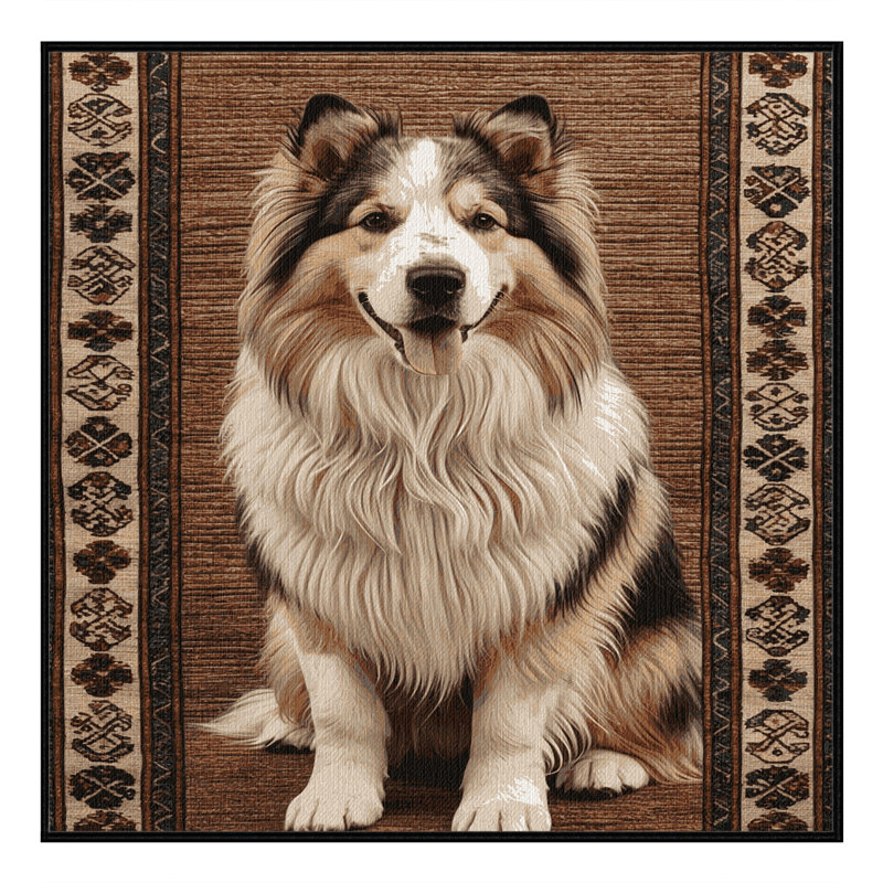  Tapis lavable pour chien de berger Islandais, Carré 6 pi