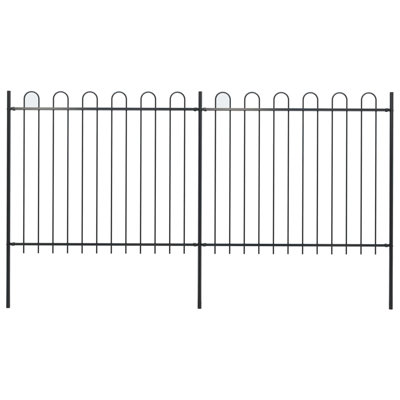 Verla Black Metal Fence Panels Included