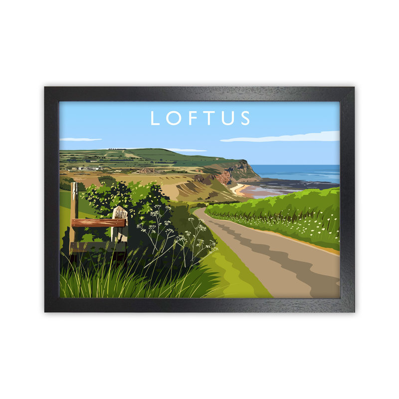 Loftus by Richard O'Neill - Print, 34cm H x 46cm W x 3cm D, Black Framed
